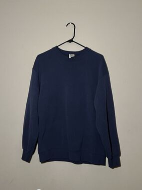 Vintage Y2K Fruit of the Loom BEST Navy Crewneck Sweatshirt Men's Large
